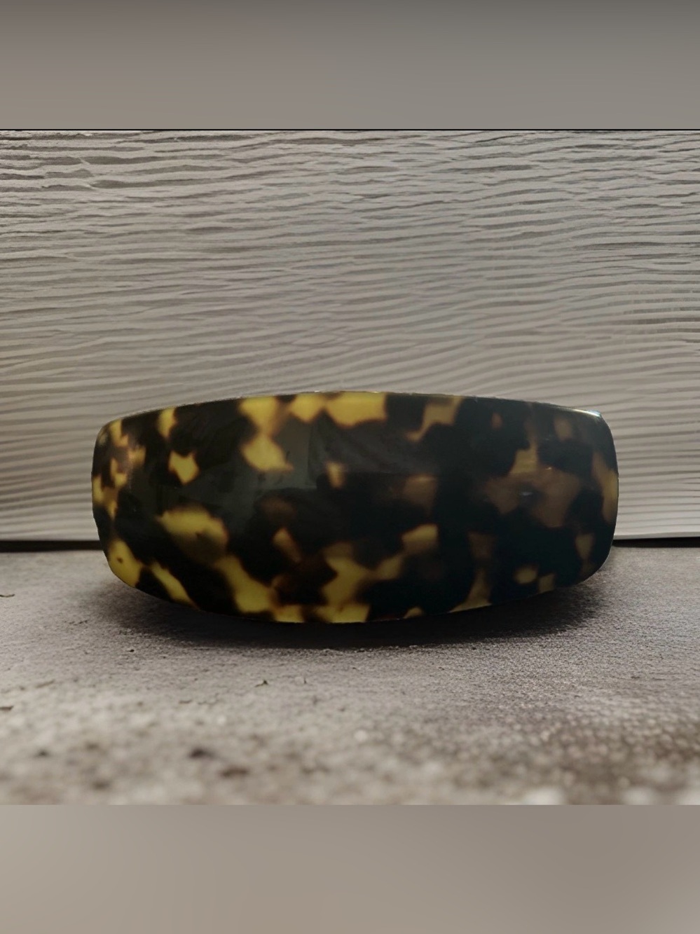 J. Crew Made In France Tortoise Shell Style Curved Hair Barrette Clip 5”